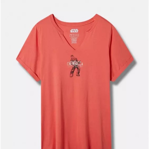 Torrid Lucas Star Wars Chewbacca Classic Fit Clip Neck Top - Picture 4 of 11